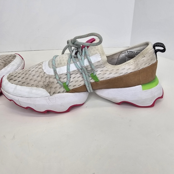 Sorel Women's Size 7 Kinetic Impact Lace Fashion Sneakers White w/Green. - Picture 10 of 15